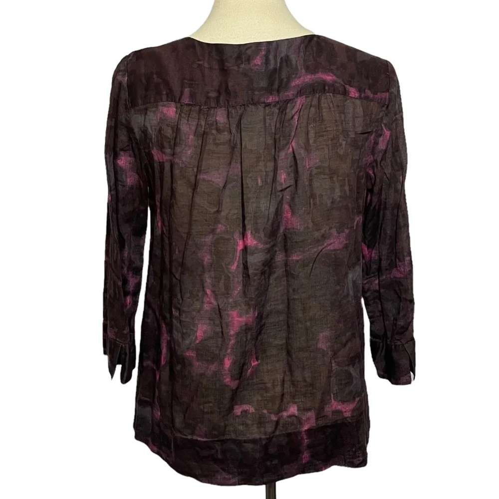 J. Crew Semi Sheer Tie Front Blouse